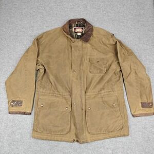 Australian Outback Collection Jacket Mens Large Brown Waxed Canvas Rain Lined